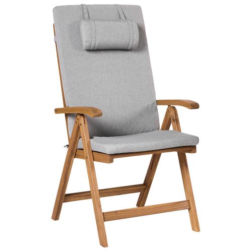 Lot De 2 Chaises De Jardin Avec Coussins Java Premium Acacia Mélange De Gris