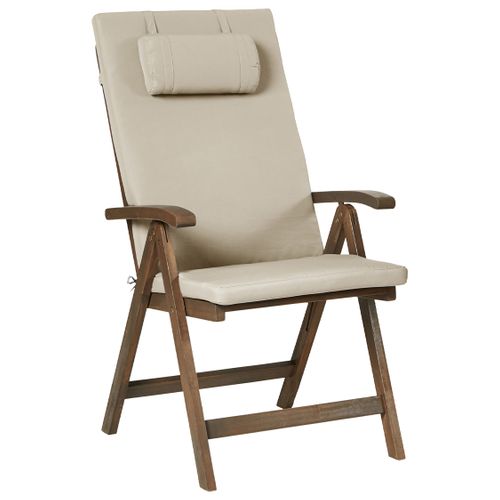 Lot De 2 Chaises De Jardin Avec Coussins Amantea Premium Acacia Taupe