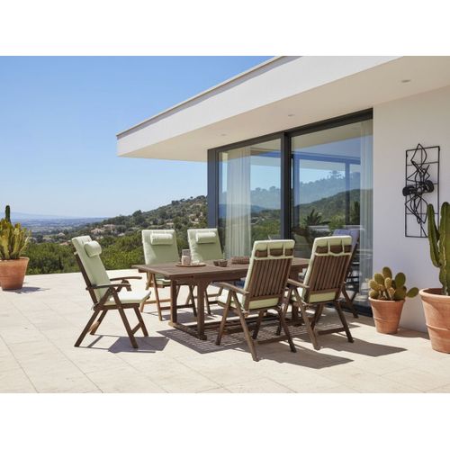 Salle à Manger De Jardin 6 Places Amantea Premium Acacia Vert