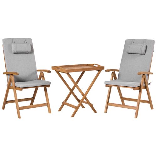 Ensemble Pour Bistro Java Premiuim Acacia Mélange De Gris