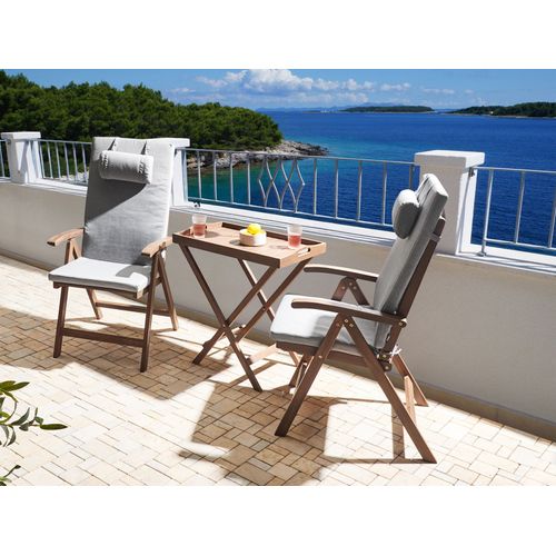 Ensemble Pour Bistro Amantea Premium Acacia Mélange De Gris