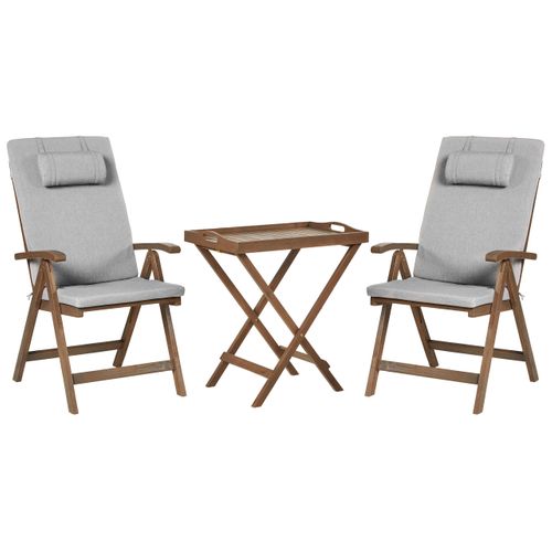 Ensemble Pour Bistro Amantea Premium Acacia Mélange De Gris