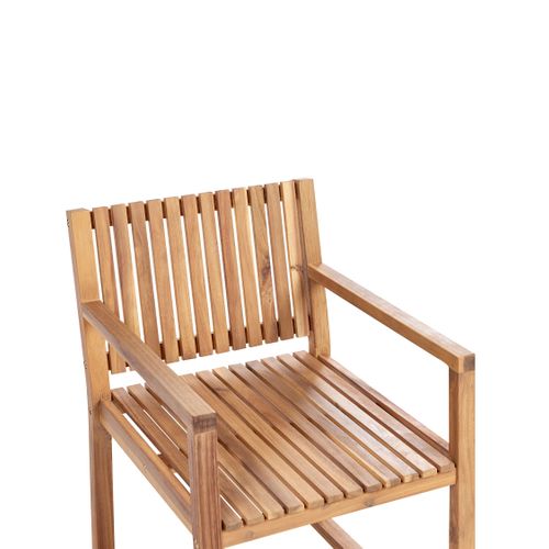 Lot De 2 Chaises De Jardin Avec Coussins Sassari Premium Bois D'acacia Certifié Gris Clair