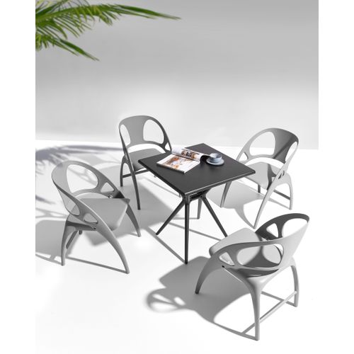 Lot De 4 Chaises De Jardin Nemi Pliant Gris