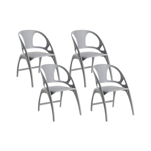 Lot De 4 Chaises De Jardin Nemi Pliant Gris