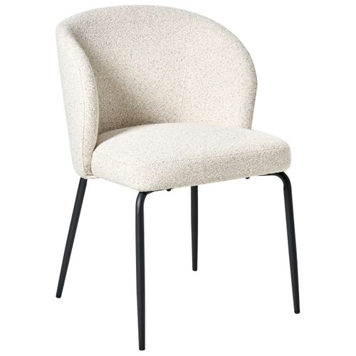 Lot De 2 Chaises De Salle à Manger Zana Bouclé Beige Clair