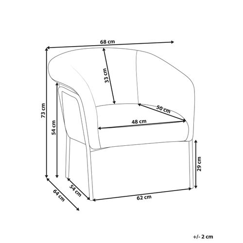 Fauteuil Krossen Tissu Beige Clair