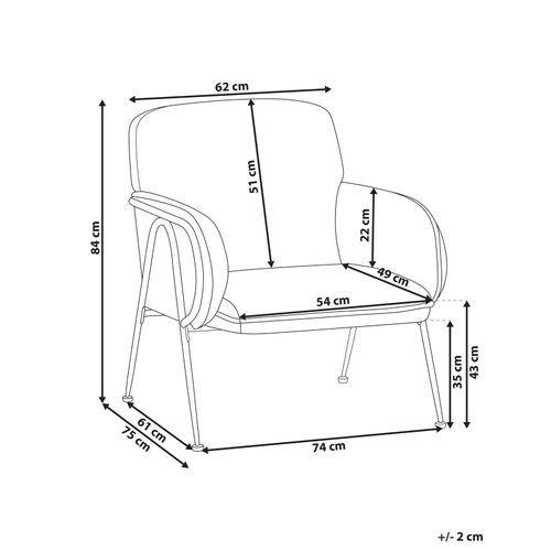 Fauteuil Trysnes Tissu Beige Clair