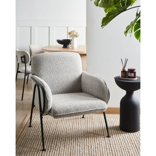 Fauteuil Trysnes Tissu Noir/blanc