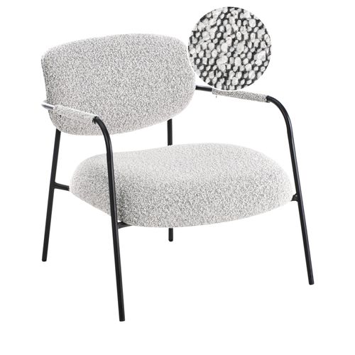 Fauteuil Ausvika Tissu Noir/blanc
