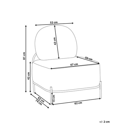Fauteuil Lunde Tissu Beige