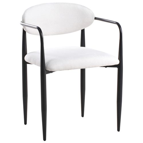 Lot De 2 Chaises De Salle à Manger Tanevik Tissu Blanc Cassé