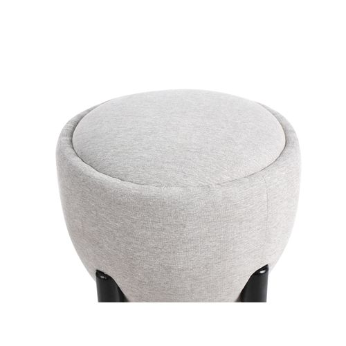 Pouf Archie Lin Synthétique Gris