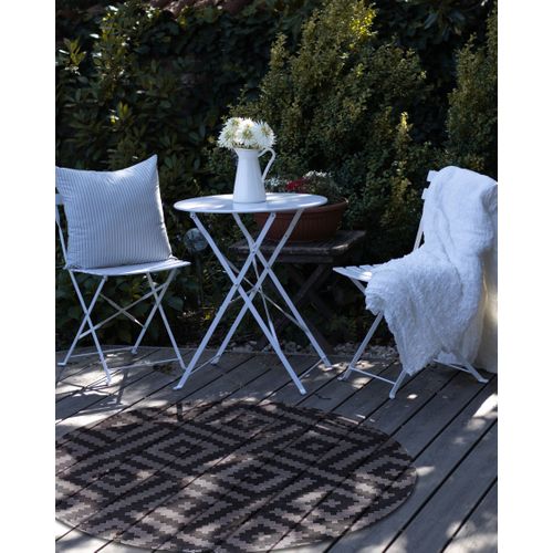 Tapis D'extérieur Ajmer Noir Ø 120 Cm