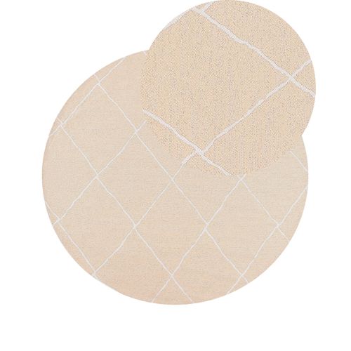 Tapis D'extérieur Gwalior Beige Ø 120 Cm