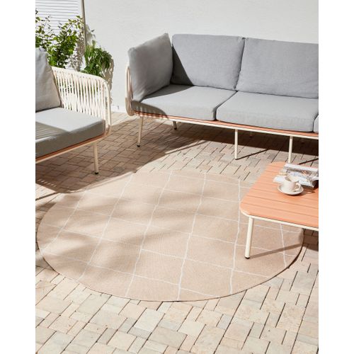 Tapis D'extérieur Gwalior Beige Ø 160 Cm