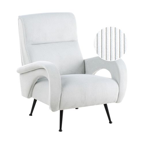 Fauteuil Svalov Velours Côtelé Vert Menthe