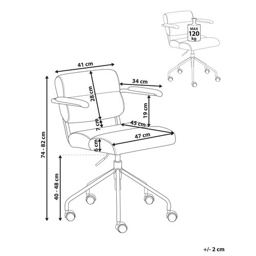 Chaise De Bureau Candor Cuir Pu Vert Foncé