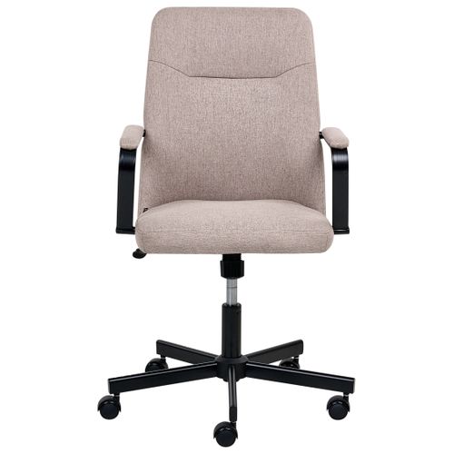 Chaise De Bureau Caroga Tissu Marron Clair