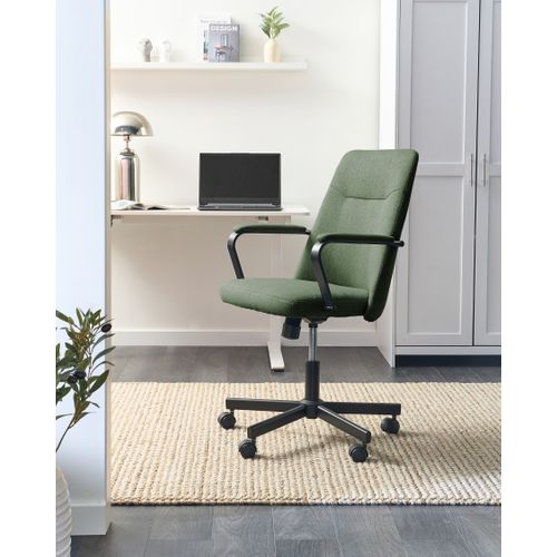 Chaise De Bureau Caroga Tissu Vert Foncé