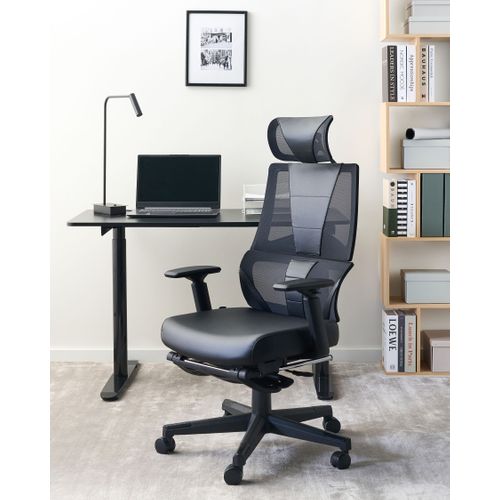 Chaise De Bureau Creator Cuir Pu Noir