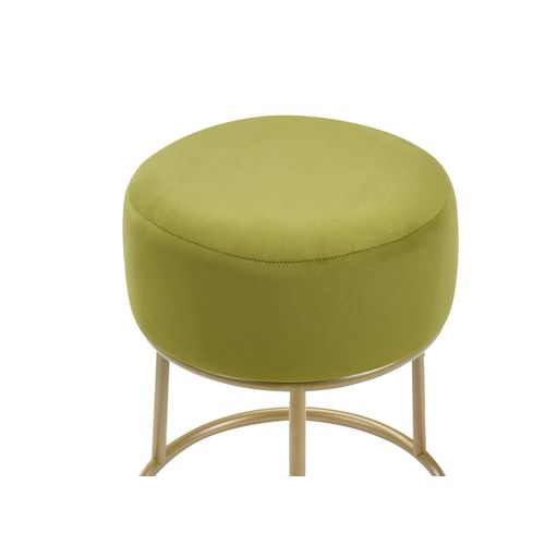 Repose-pied Delco Velours Vert Citron