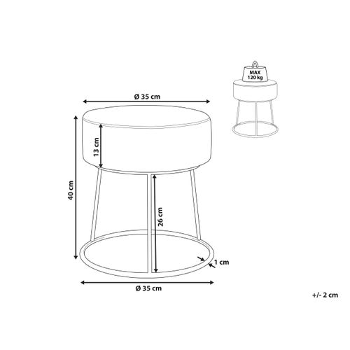 Repose-pied Delco Velours Vert Citron