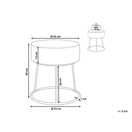 Repose-pied Delco Velours Vert Citron