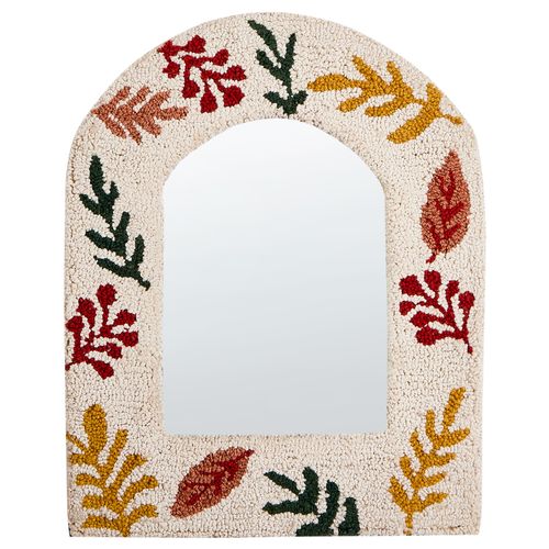 Miroir Kutaisi 40 Cm 50 Cm Coton Blanc Cassé