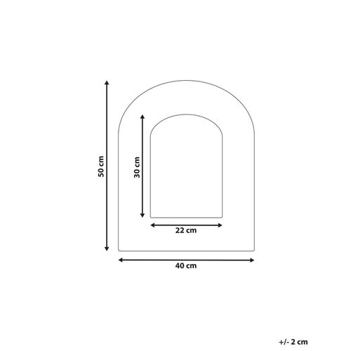 Miroir Kutaisi 40 Cm 50 Cm Coton Blanc Cassé