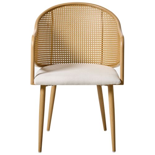 Lot De 2 Chaises De Salle à Manger Weimar Métal Marron Clair