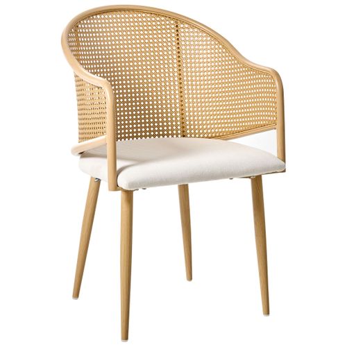 Lot De 2 Chaises De Salle à Manger Weimar Métal Marron Clair