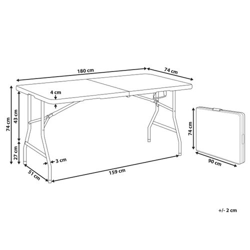 Table De Salle à Manger De Jardin Pour 6 Personnes Cugnoli 180 Cm 74 Cm Blanc