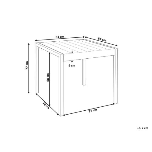 Table De Salle à Manger De Jardin Bartica 81 Cm 84 Cm Noir