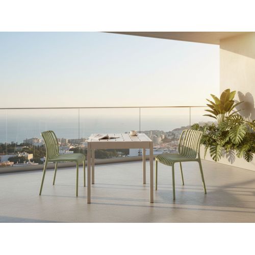 Table De Salle à Manger De Jardin Bartica 81 Cm 84 Cm Beige