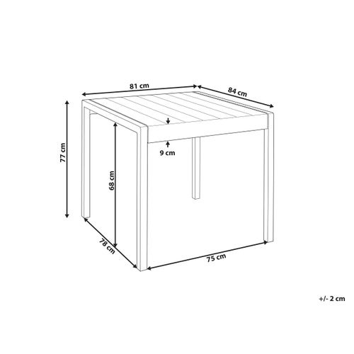 Table De Salle à Manger De Jardin Bartica 81 Cm 84 Cm Beige