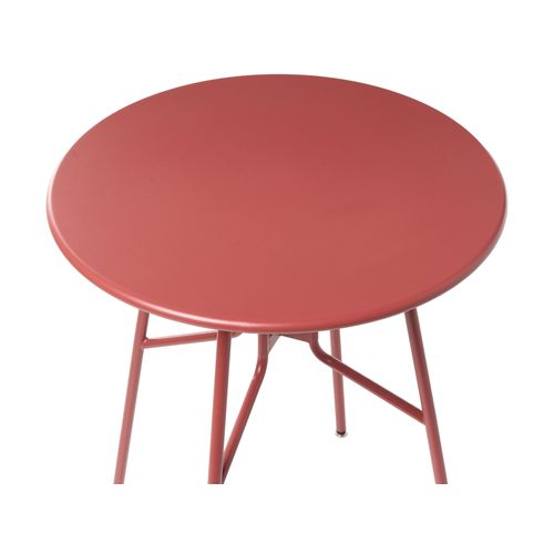 Table Bistrot Taltal 64 Cm 64 Cm Métal Rouge
