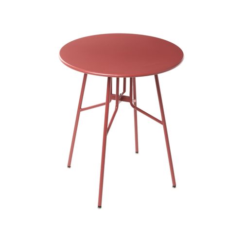 Table Bistrot Taltal 64 Cm 64 Cm Métal Rouge