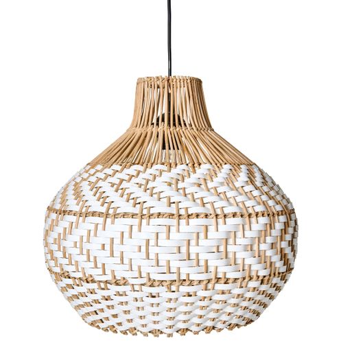 Lampe Suspension Yauco Rotin Blanc