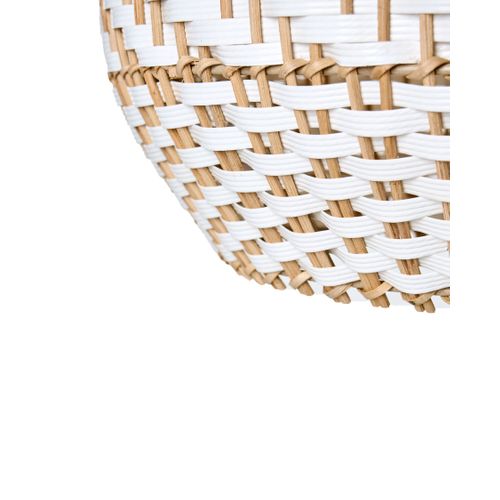 Lampe Suspension Yauco Rotin Blanc