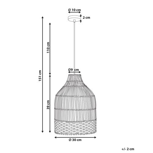 Lampe Suspension Gilo Rotin Naturel