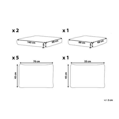 Ensemble De Housses De Coussins D'extérieur Corato Blanc Cassé