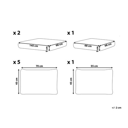 Ensemble De Housses De Coussins D'extérieur Corato Blanc Cassé