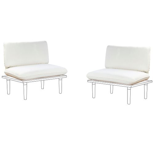 Ensemble De Housses De Coussins D'extérieur Frascati Blanc Cassé