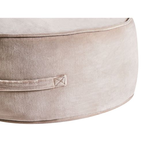 Pouf Yulle Velours Marron Clair