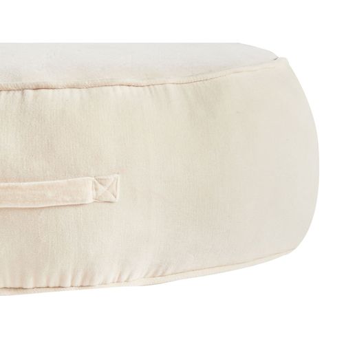 Pouf Yulle Velours Beige Clair