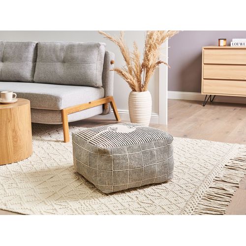 Pouf Lutz Coton Gris