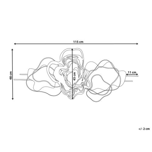 Décoration Murale Sallins Métal 48 Cm Noir