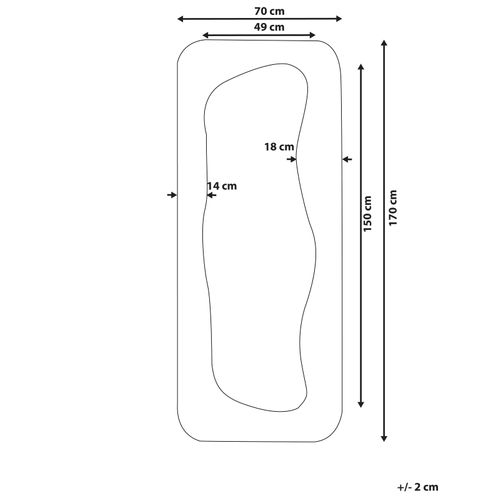 Miroir Quimper 70 Cm 170 Cm Blanc Cassé