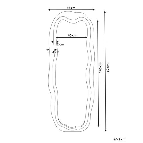 Miroir Beaune 56 Cm 160 Cm Velours Vert